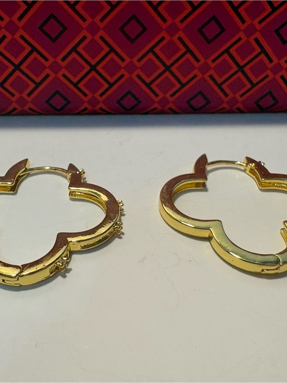Gold Flower Hoop Earrings - Women Jewelry